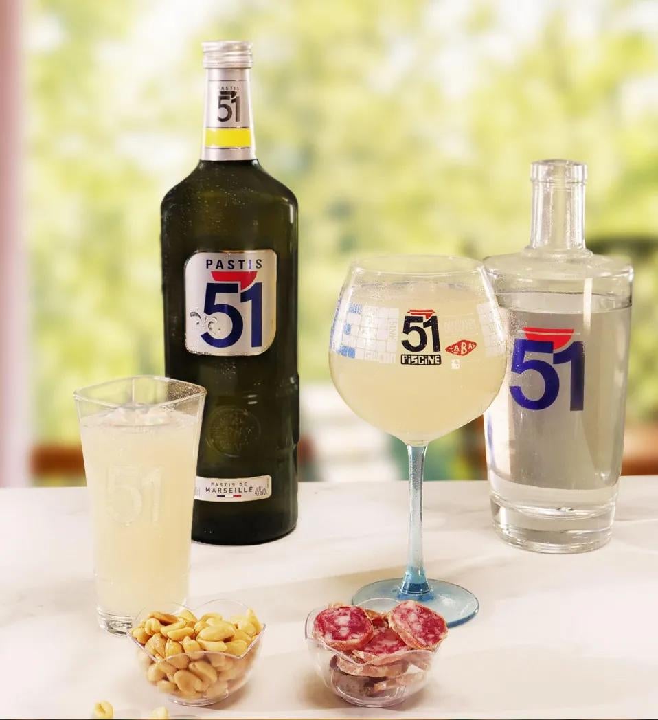 Deux verres à Pastis 51 - Label Emmaüs